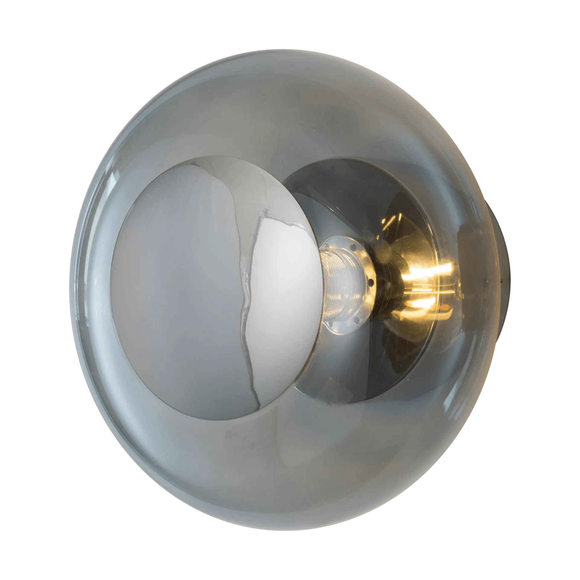 Horizon surface wall lamp, Smokey grey, Ø25 cm EBB & FLOW