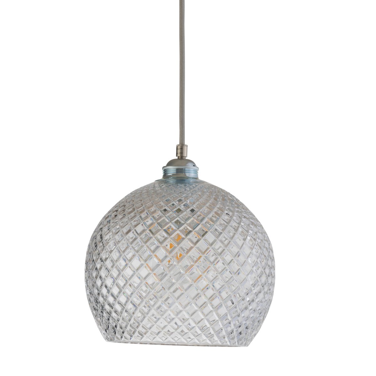EBB & FLOW Rowan ceiling lamp Crystal o 22 cm small + silver-coloured cord