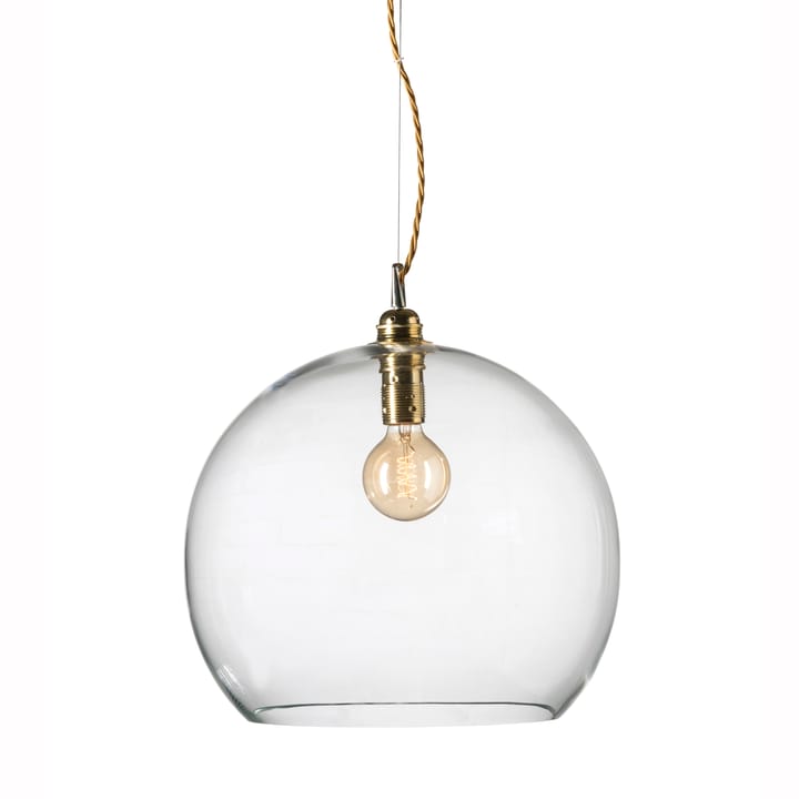 Rowan pendant lamp Ø 39 cm - clear, gold cord - EBB & FLOW