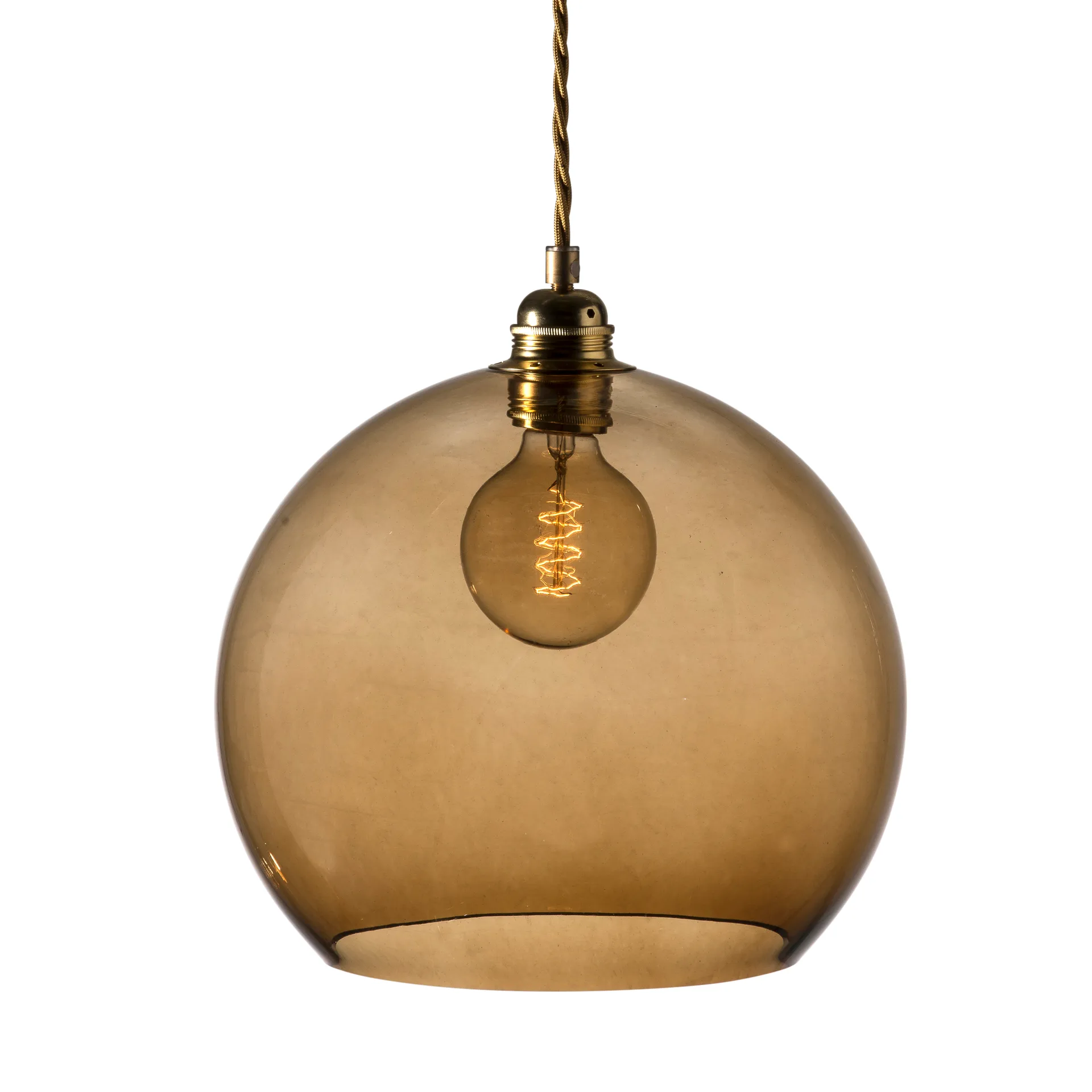 Rowan pendant lamp L, Ø 28 cm, Chestnut brown EBB & FLOW