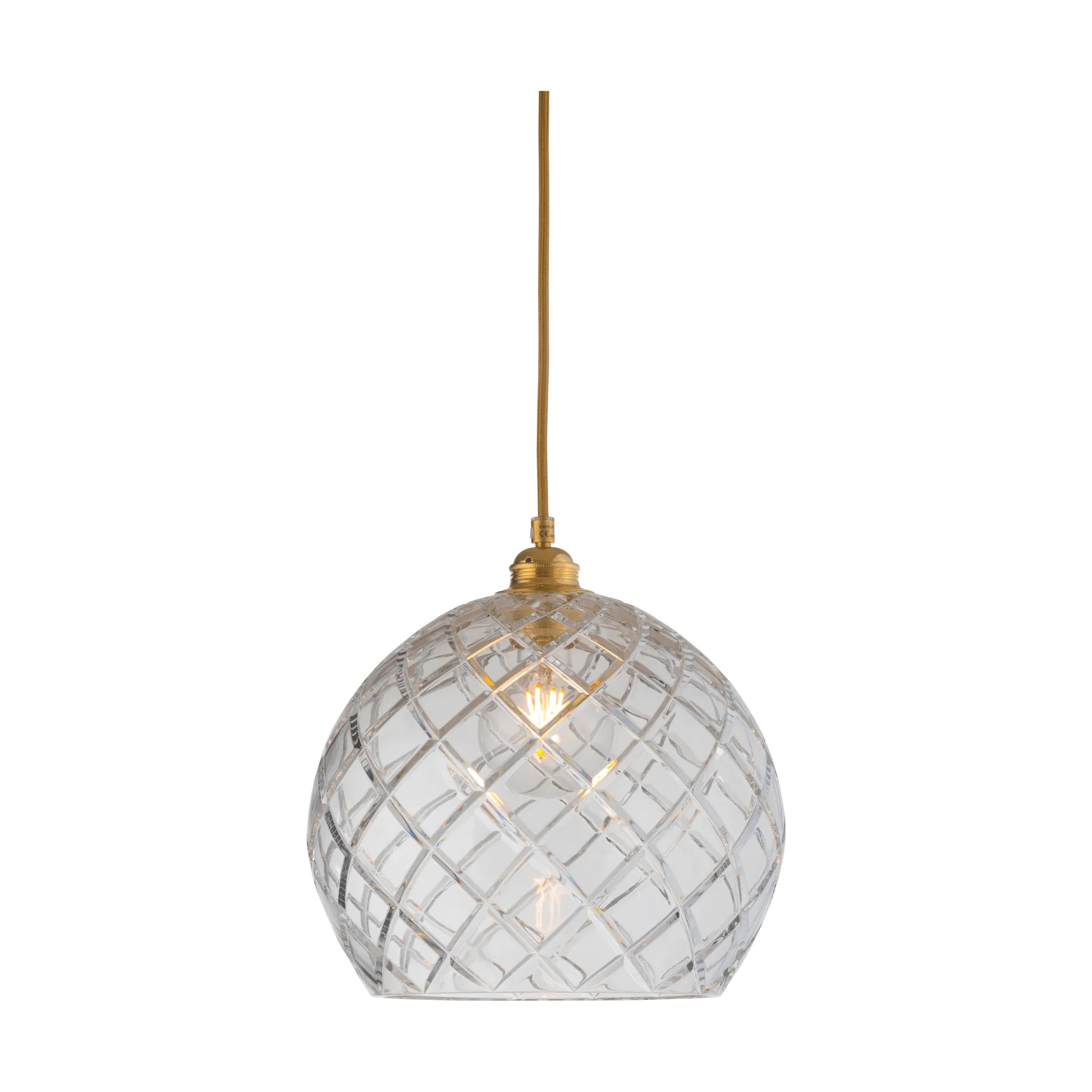 Rowan pendant lamp L, Ø 28 cm, Crystal, large check EBB & FLOW
