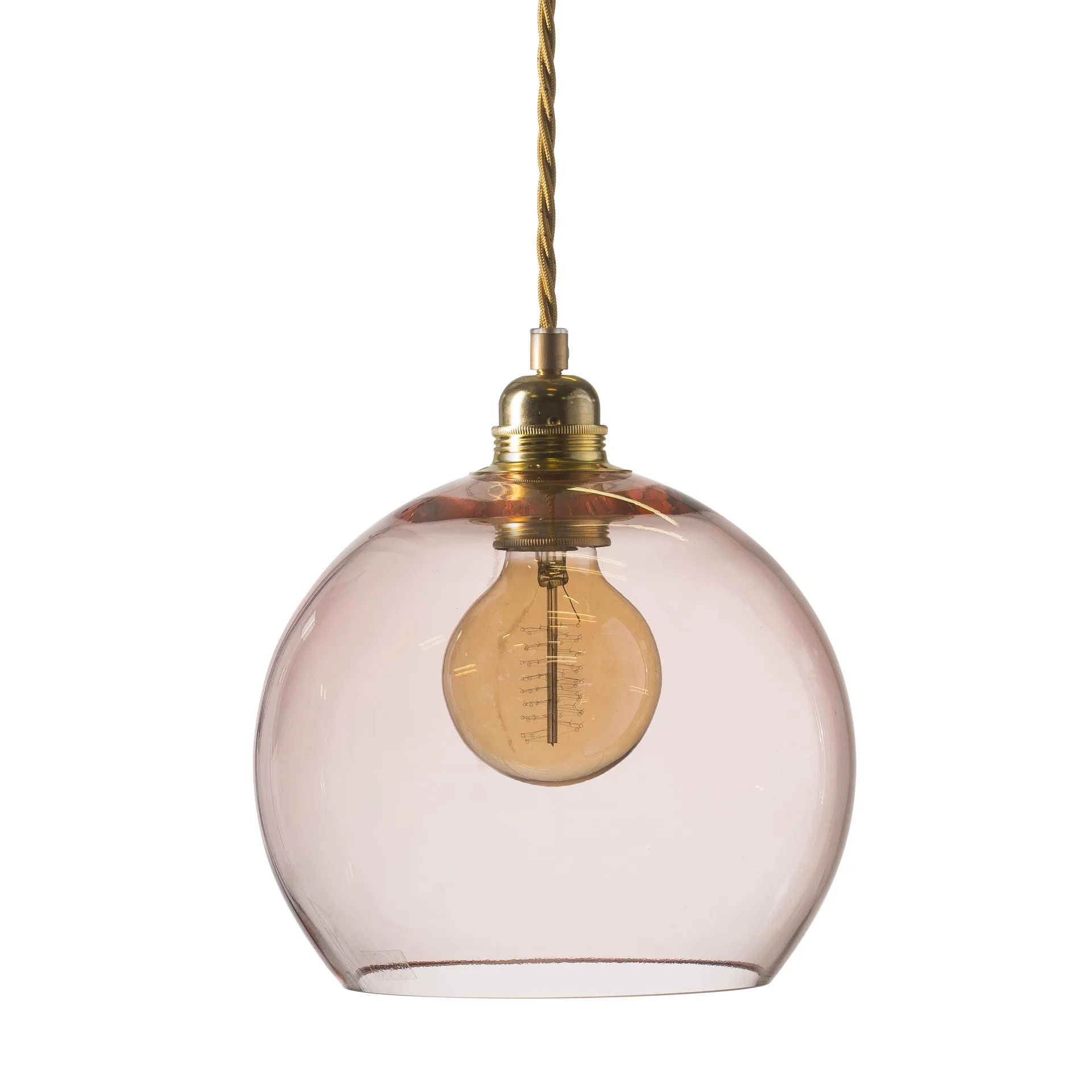 Rowan pendant lamp M, Ø 22 cm, bright coral EBB & FLOW