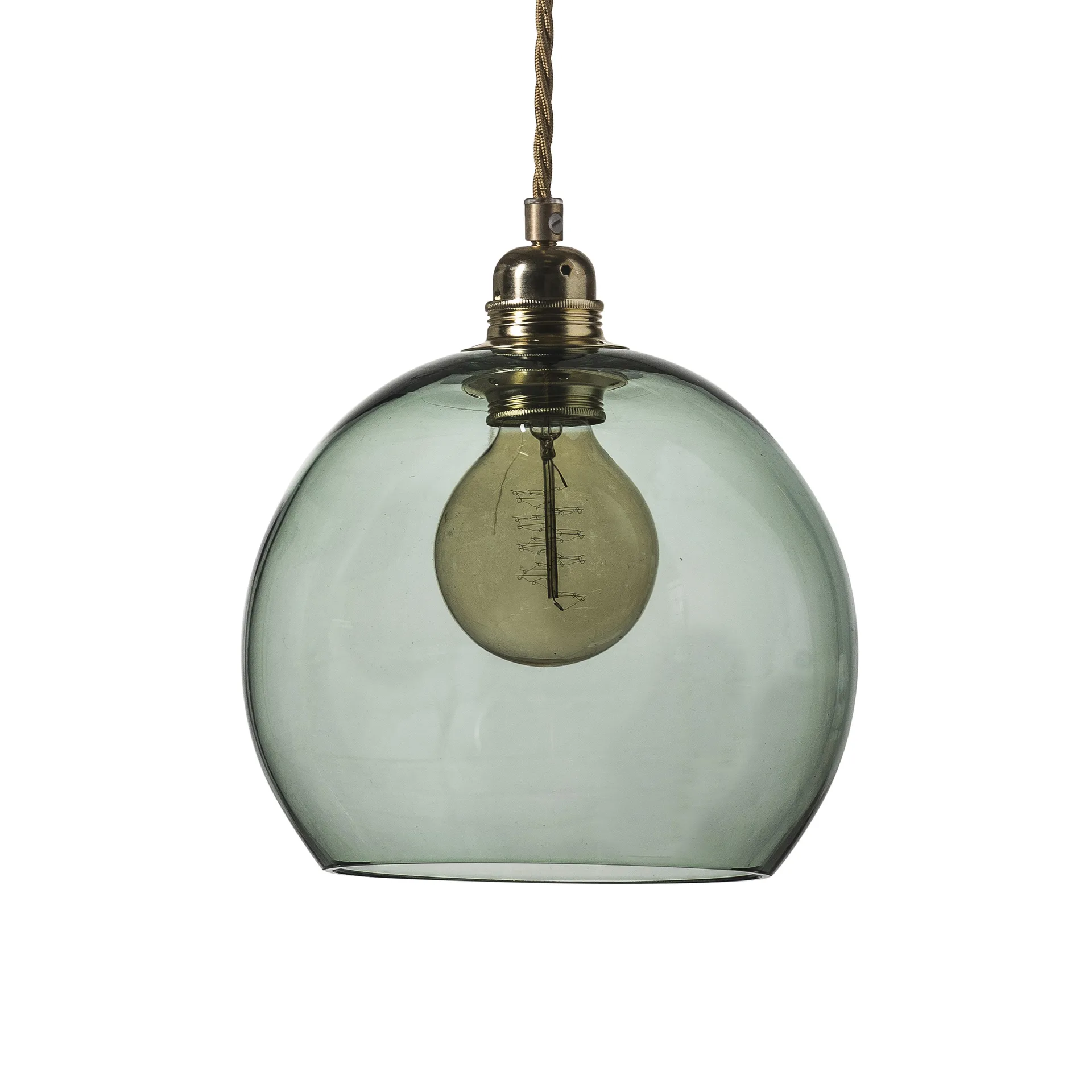 Rowan pendant lamp M, Ø 22 cm, forest green EBB & FLOW