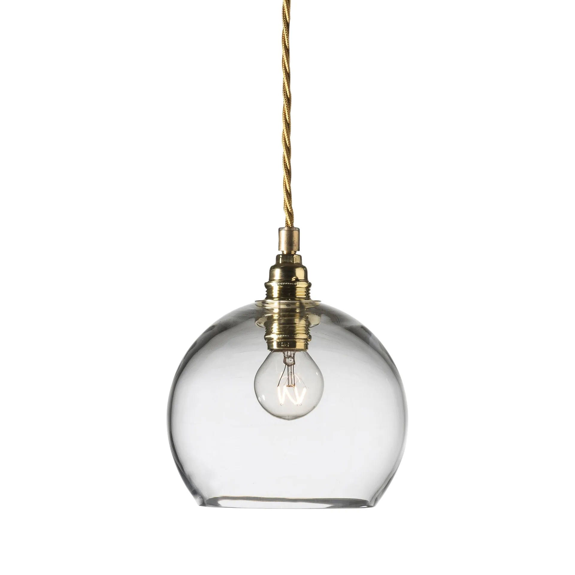 Rowan pendant lamp S, Ø 15 cm, Clear-gold EBB & FLOW