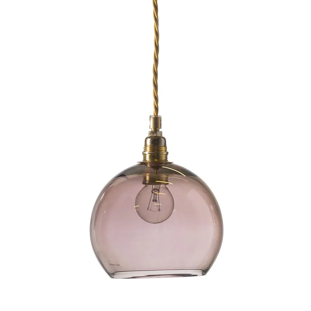 EBB & FLOW Rowan pendant lamp S, o 15 cm obsidian | Scandinavian Design | Pendant lamps | Pink