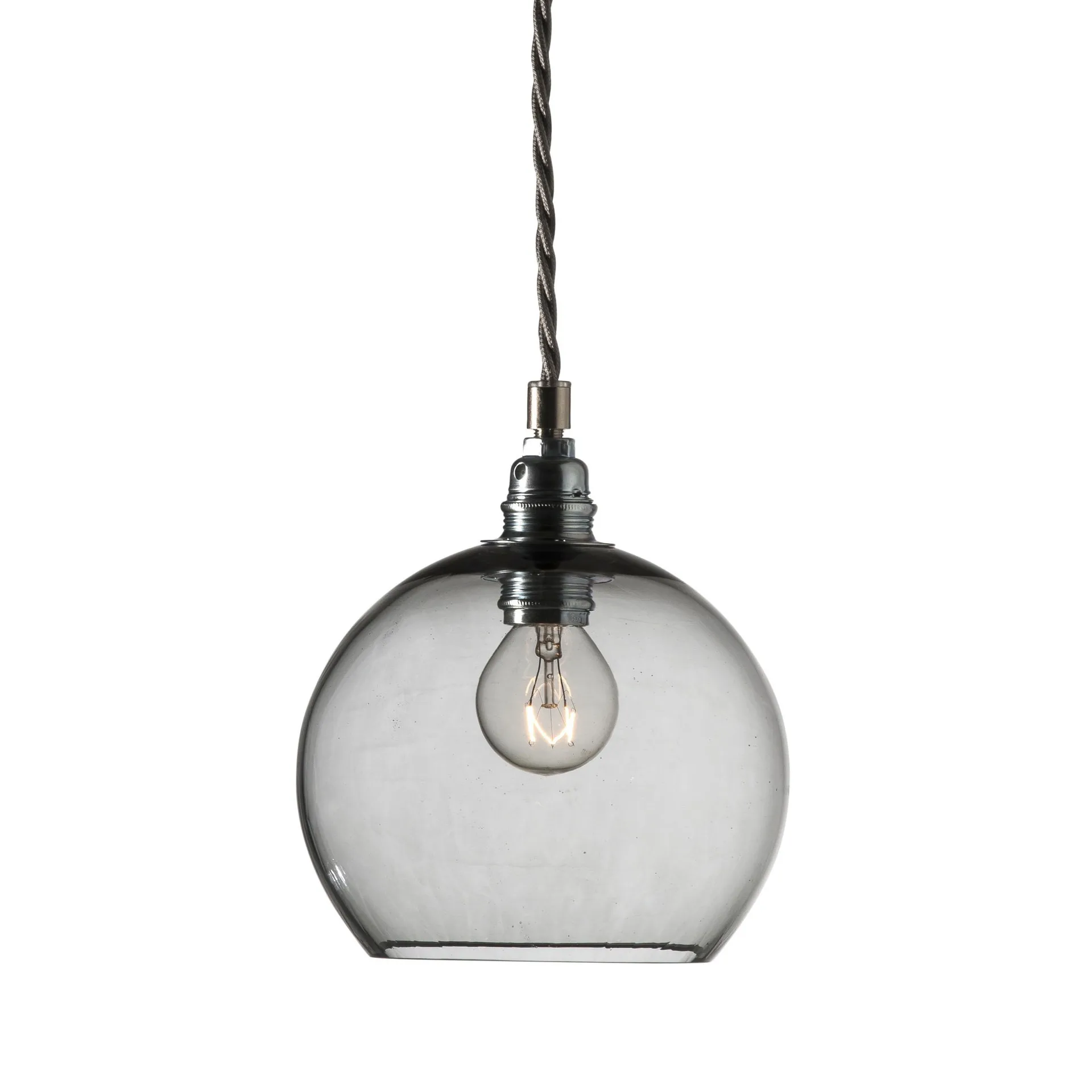 Rowan pendant lamp S, Ø 15 cm, smokey grey EBB & FLOW