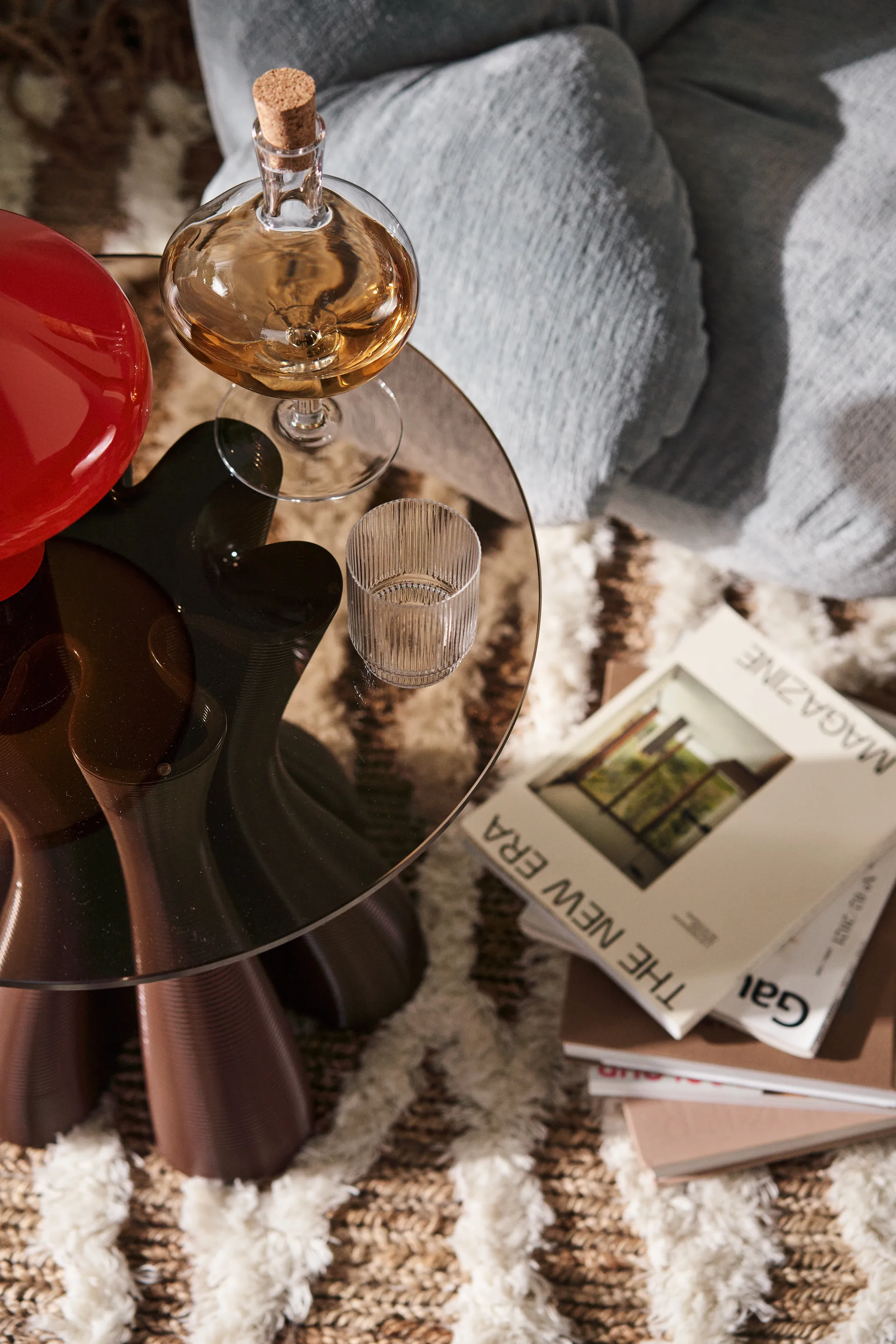 Anemone side table Ø50 cm, Chocolate Ekbacken Studios