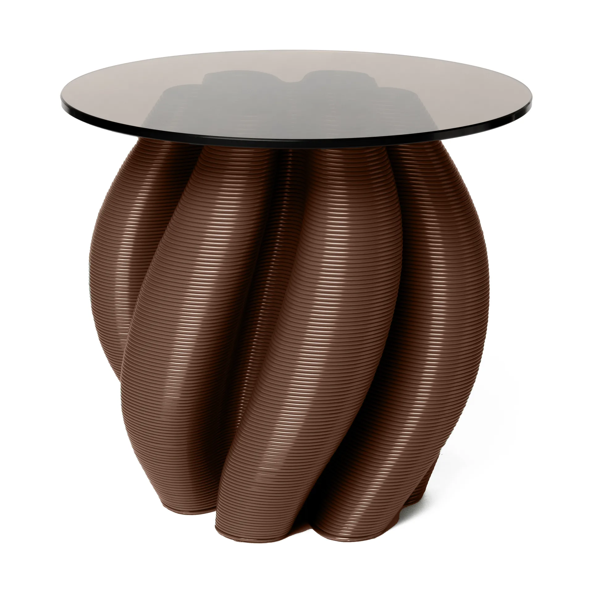 Water lily side table Ø50 cm, Chocolate Ekbacken Studios