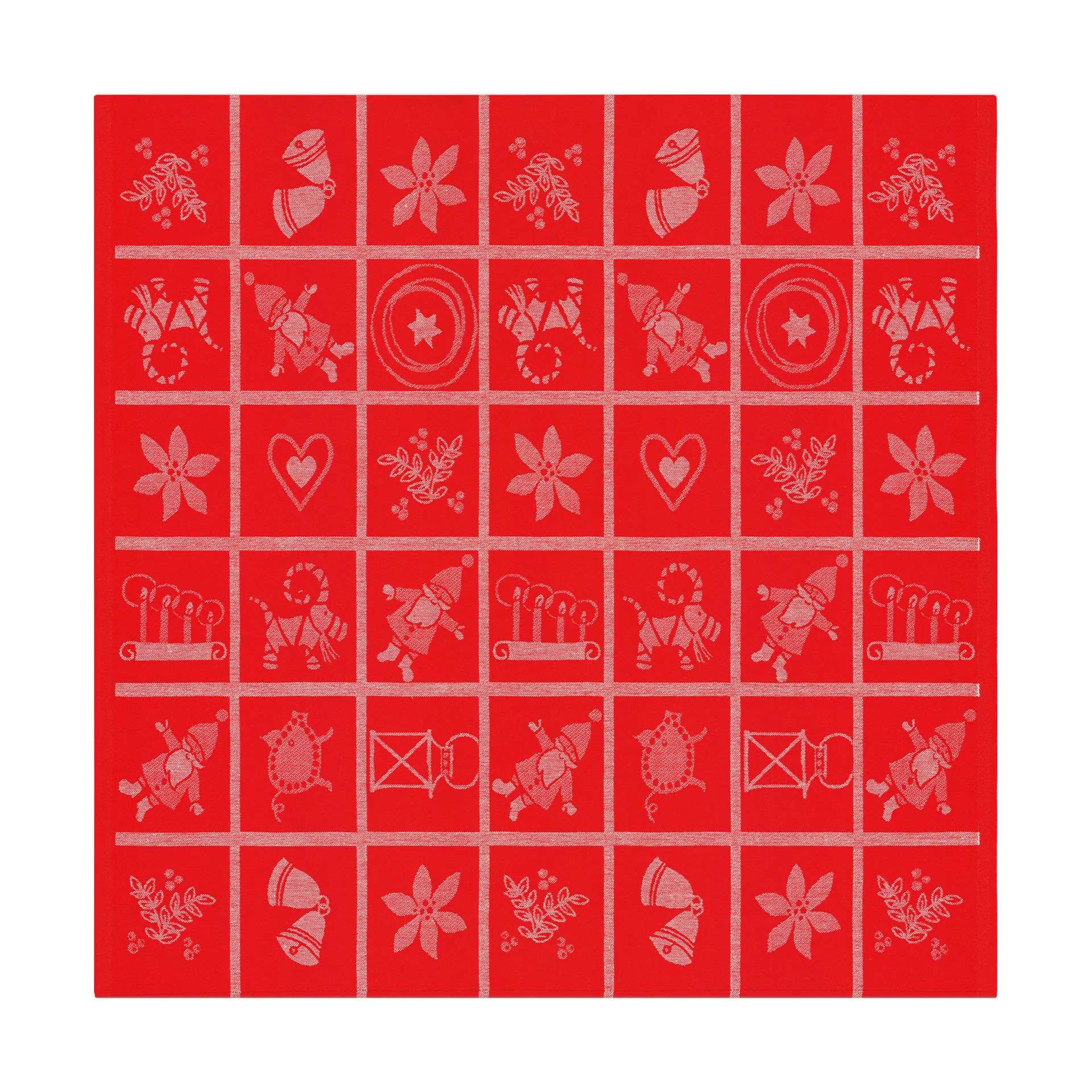 Adventruta tablecloth 80x80 cm, Red Ekelund Linneväveri