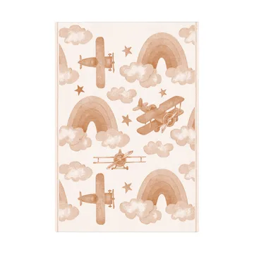 Airplane baby blanket 72x105 cm - Brown - Ekelund Linneväveri