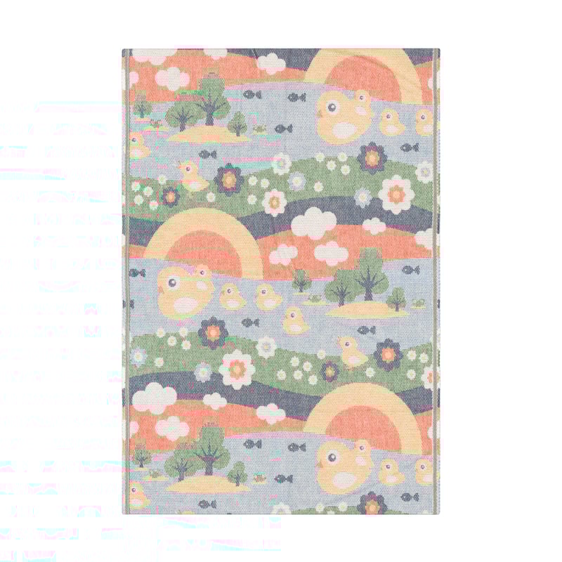 Ekelund Linneväveri Ankdalen baby blanket 72x105 cm Multi