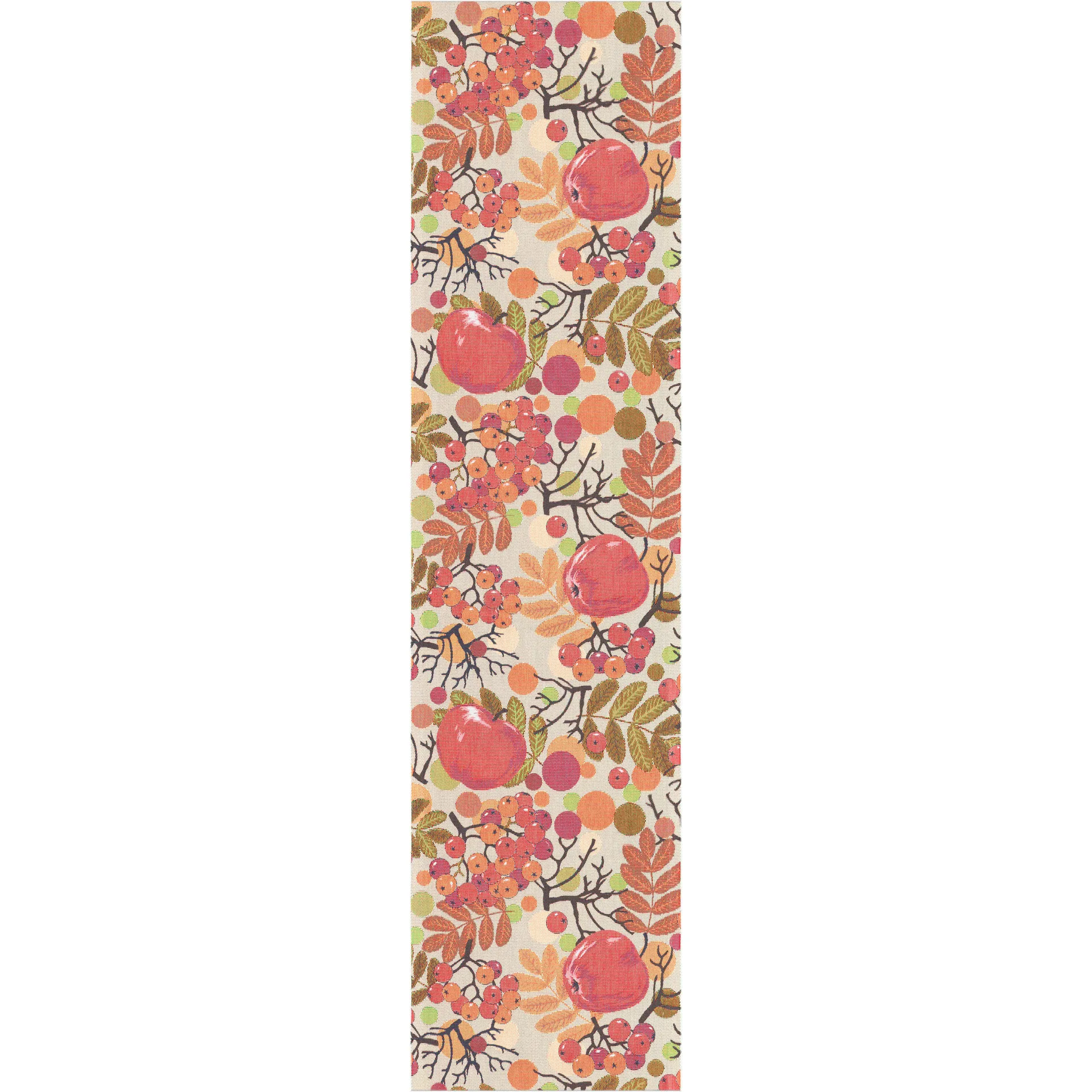 Äppelbär table runner 35x140 cm, multi Ekelund Linneväveri
