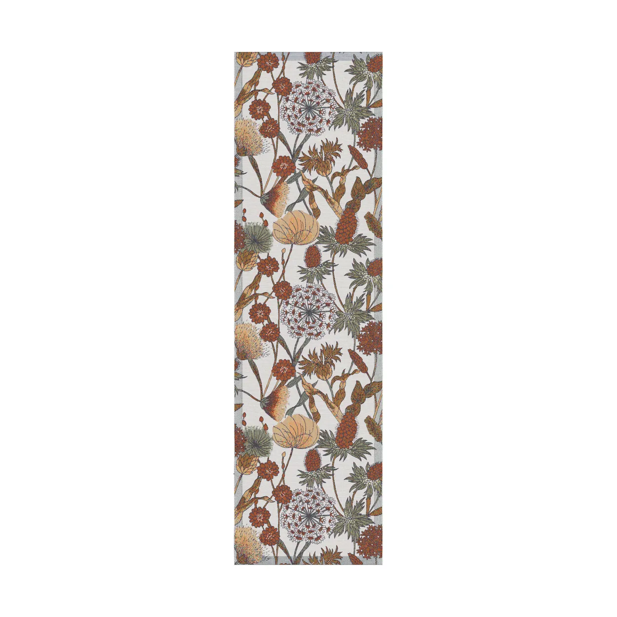 Ekelund Linneväveri Autumn table runner 35x120 cm Brown-red
