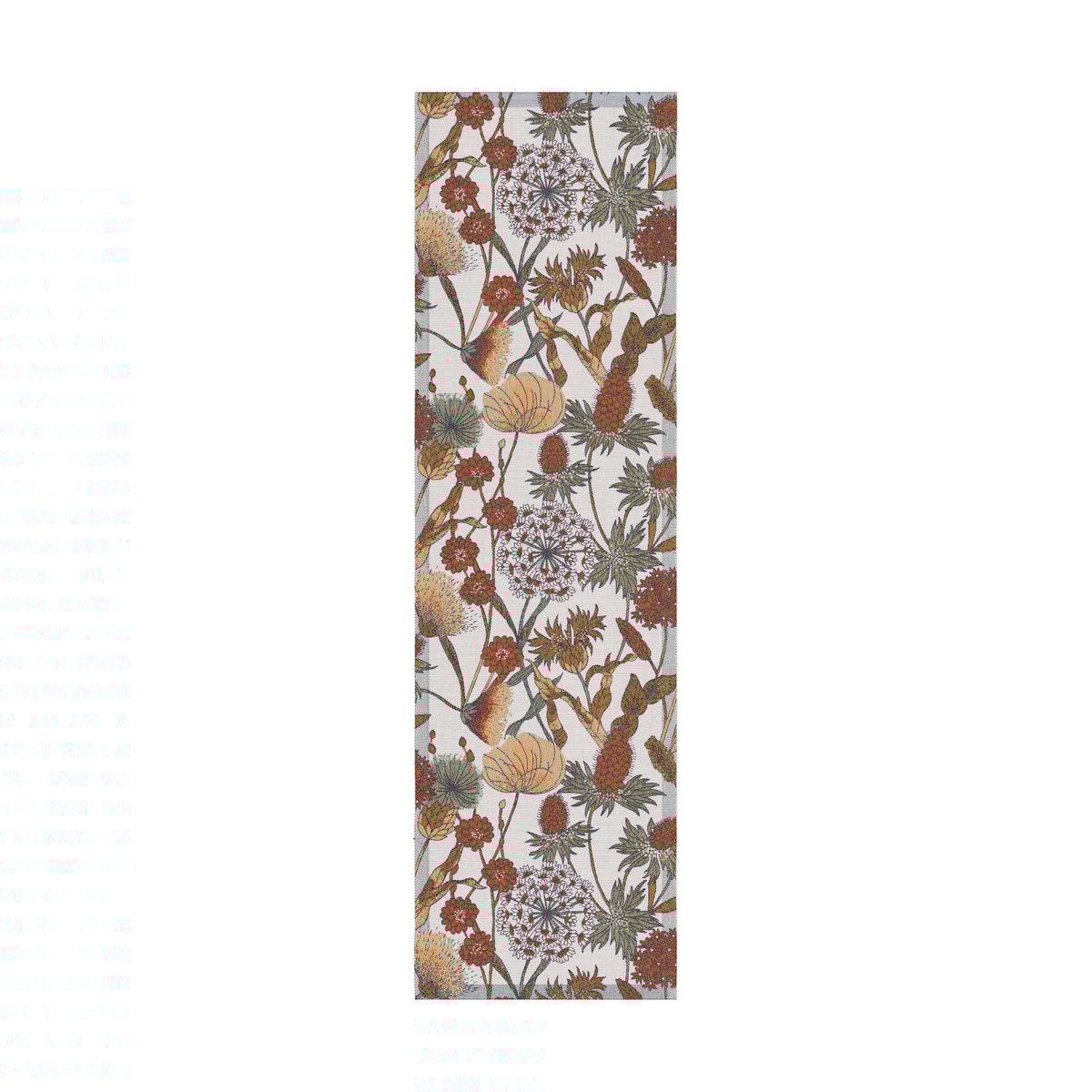Ekelund Linneväveri Autumn table runner 35x120 cm Brown-red