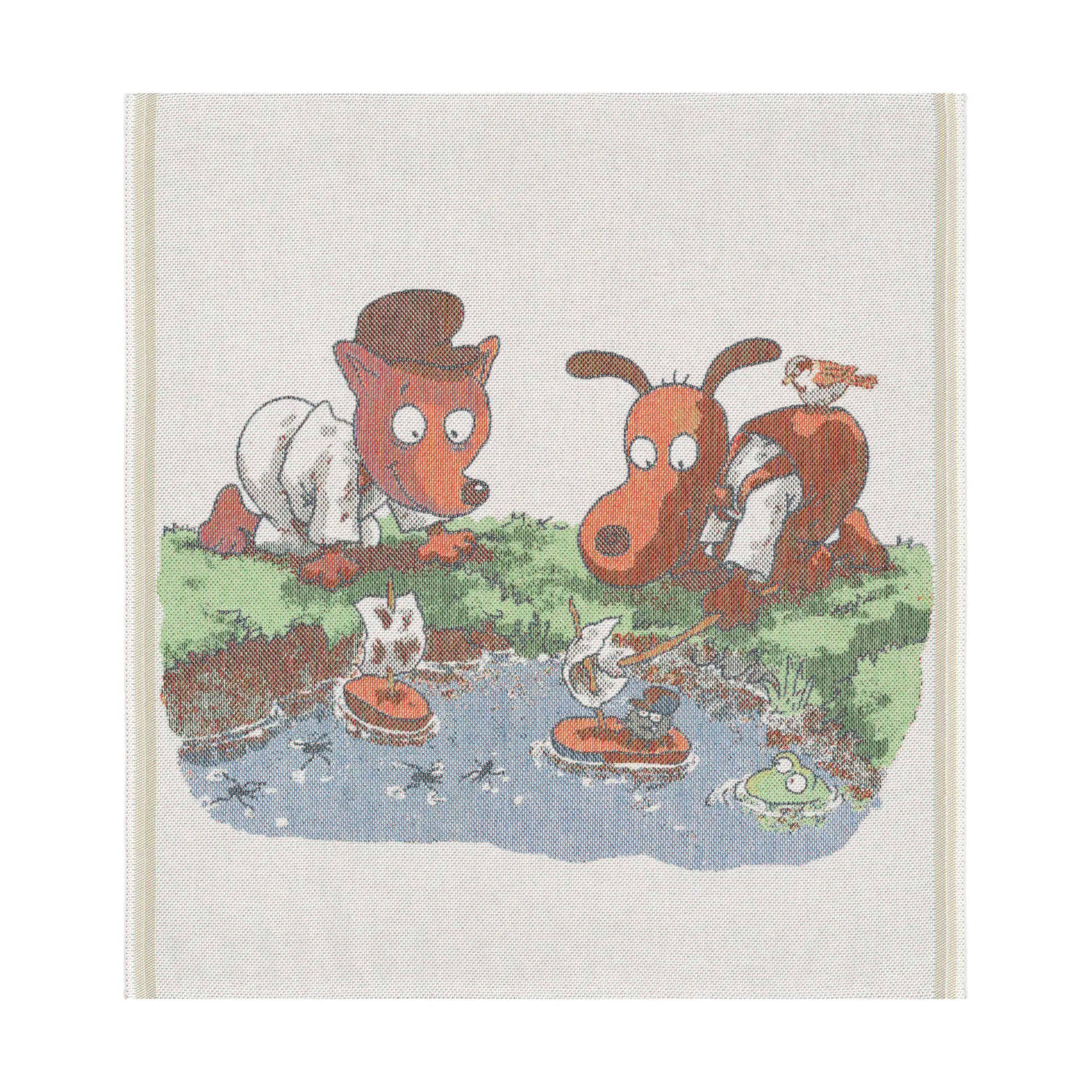 Barkbåtar baby blanket 70x75 cm, Multi Ekelund Linneväveri