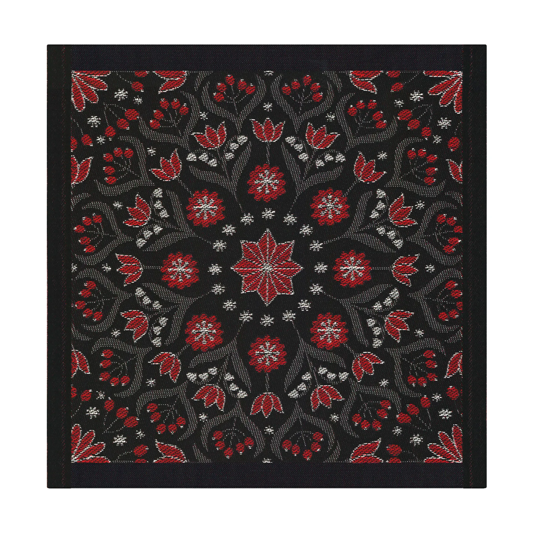 Bettys jul napkin 35x35 cm, Red-black Ekelund Linneväveri