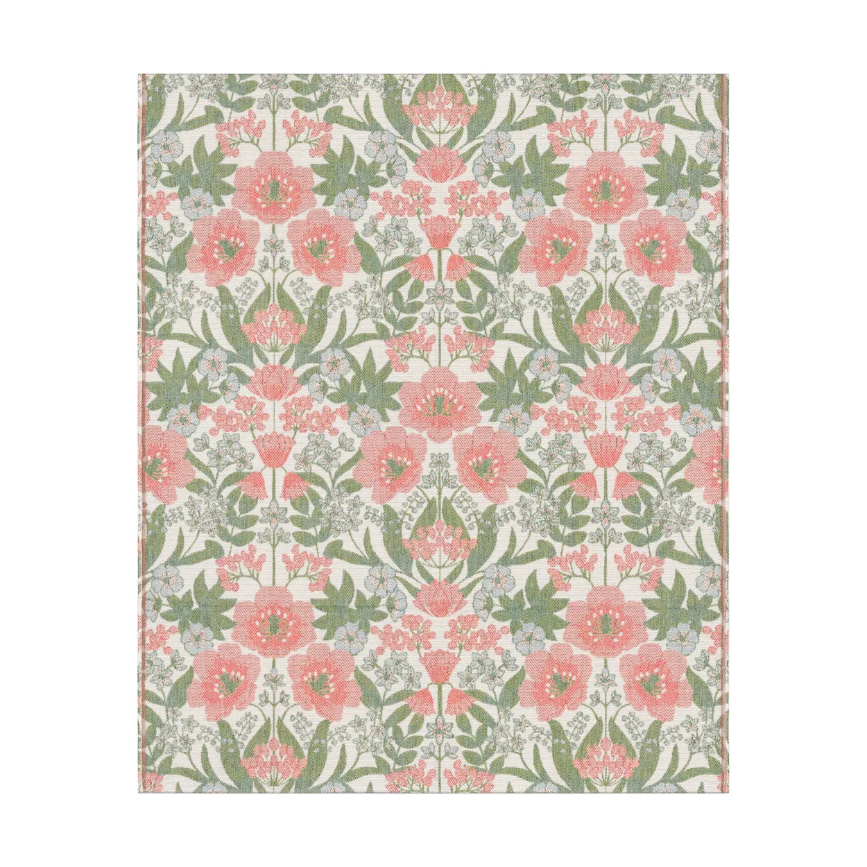 Ekelund Linneväveri Bettys tulpaner blanket 140x170 cm Pink-green
