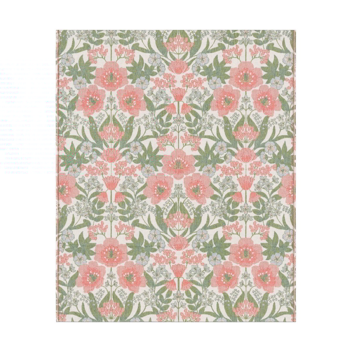 Ekelund Linneväveri Bettys tulpaner blanket 140x170 cm Pink-green