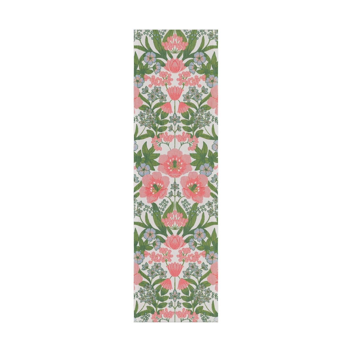 Ekelund Linneväveri Bettys tulpaner table runner 35x120 cm Pink-green