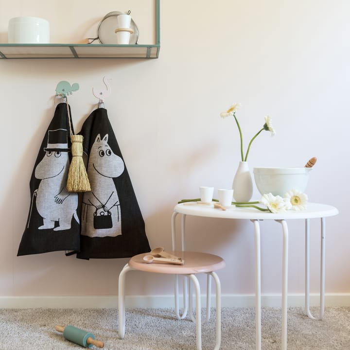 Big Moominpappa kitchen towel 35x50 cm - black - Ekelund Linneväveri
