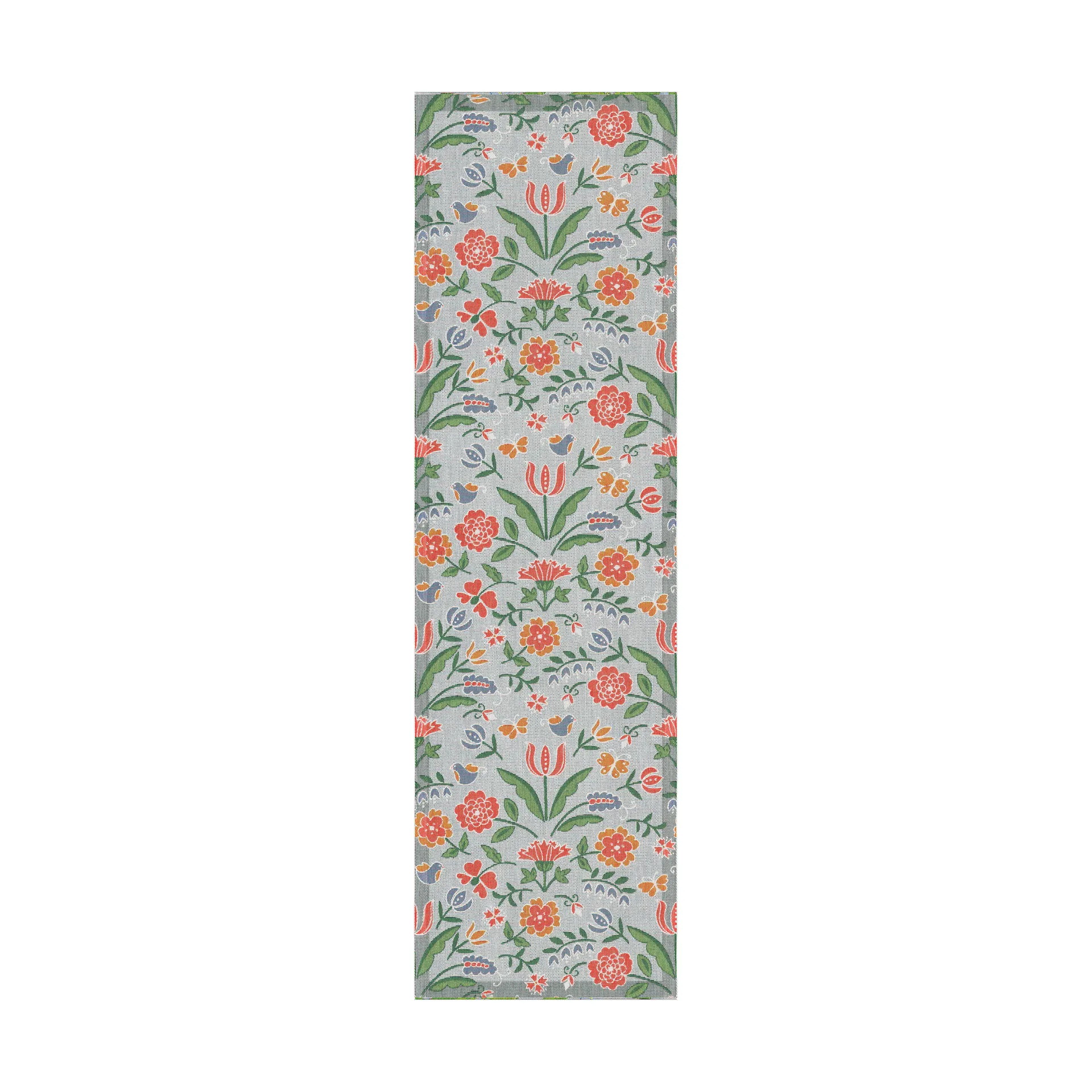 Blomglänta table runner 35x120 cm, Multi Ekelund Linneväveri