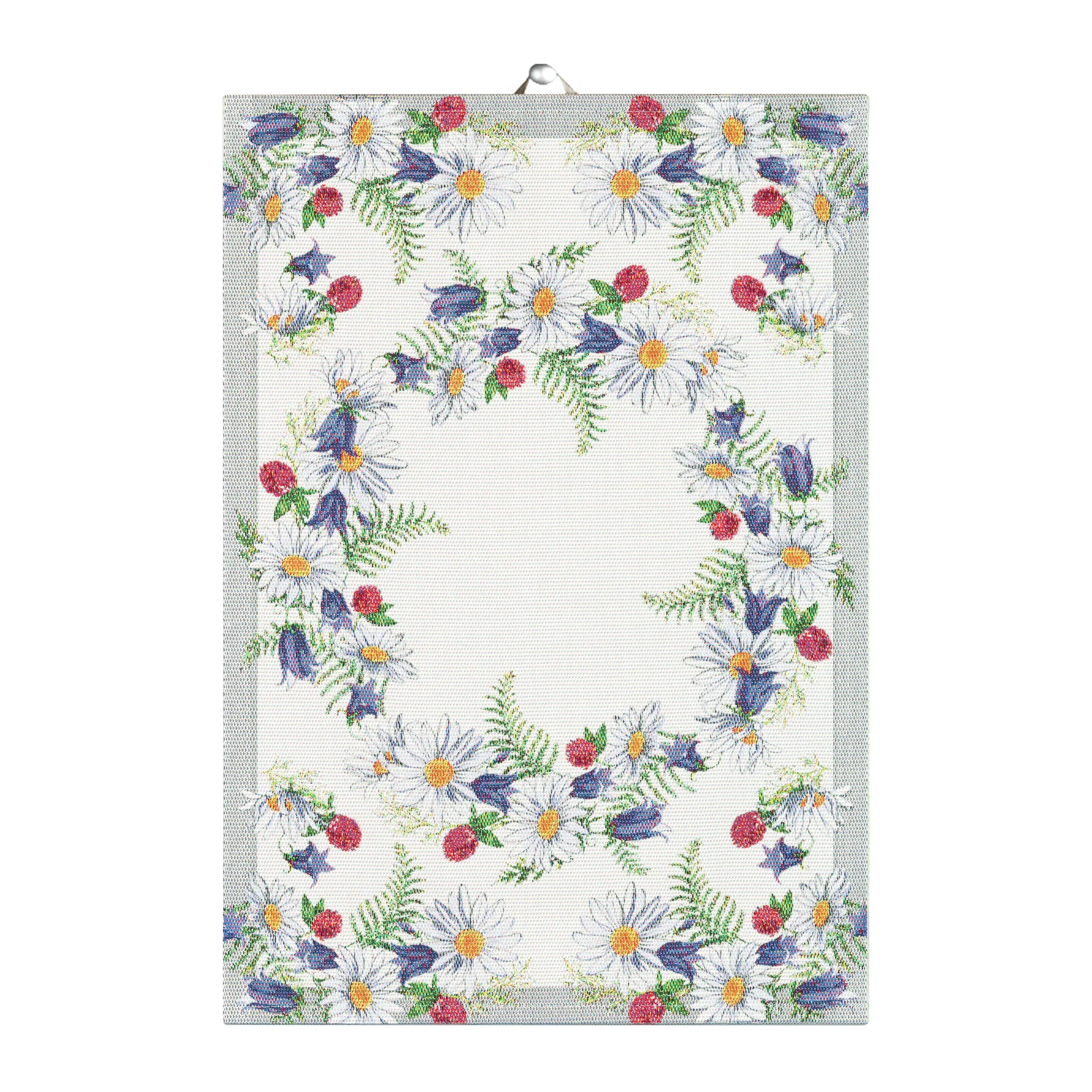 Blomkrans kitchen towel 35x50 cm, multi Ekelund Linneväveri