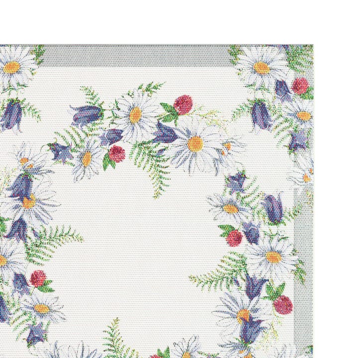 Blomkrans table runner 35x120 cm, multi Ekelund Linneväveri