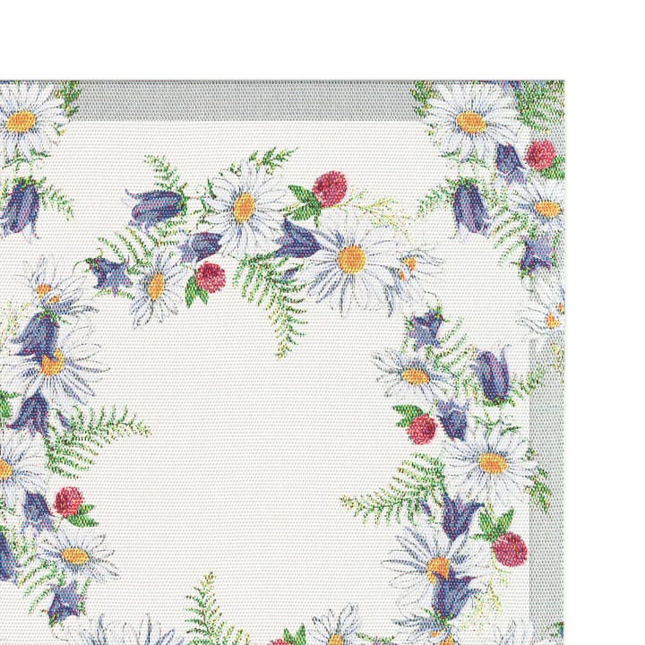 Blomkrans table runner 35x120 cm - multi - Ekelund Linneväveri