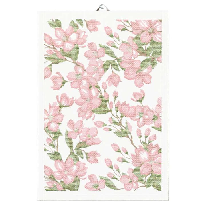 Blommigt kitchen towel 35x50 cm - Light pink - Ekelund Linneväveri