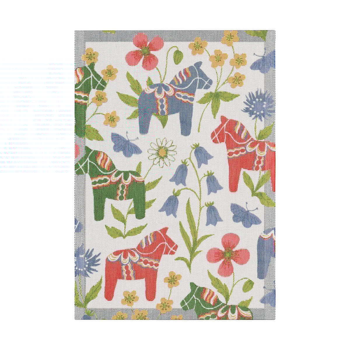 Ekelund Linneväveri Blomsterhäst kitchen towel 35x50 cm Multi