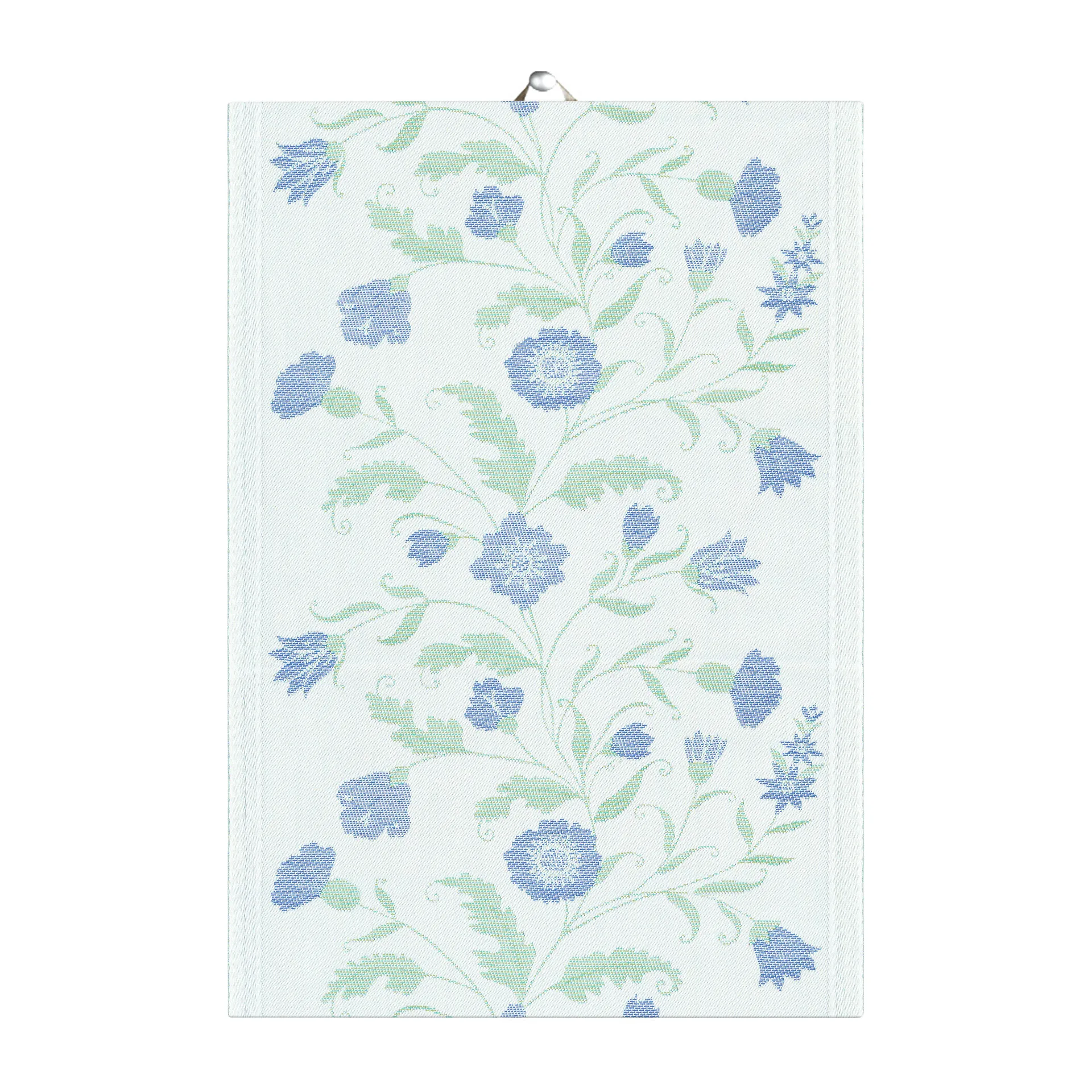 Blue flower kitchen towel, 35x50 cm Ekelund Linneväveri