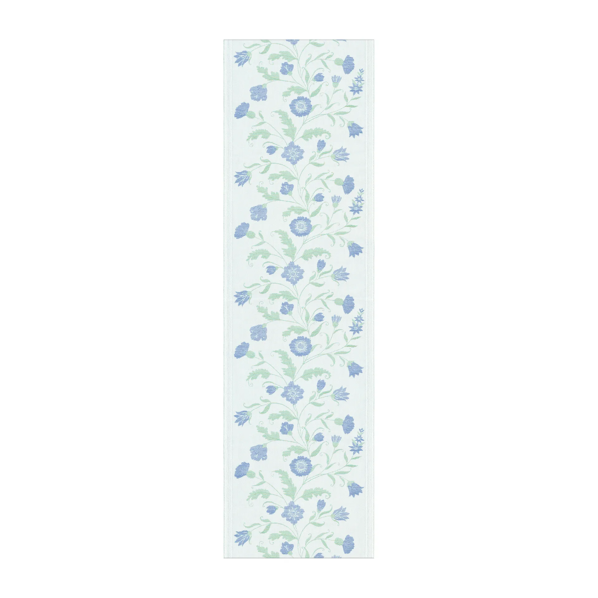 Blue flower runner, 35x120 cm Ekelund Linneväveri