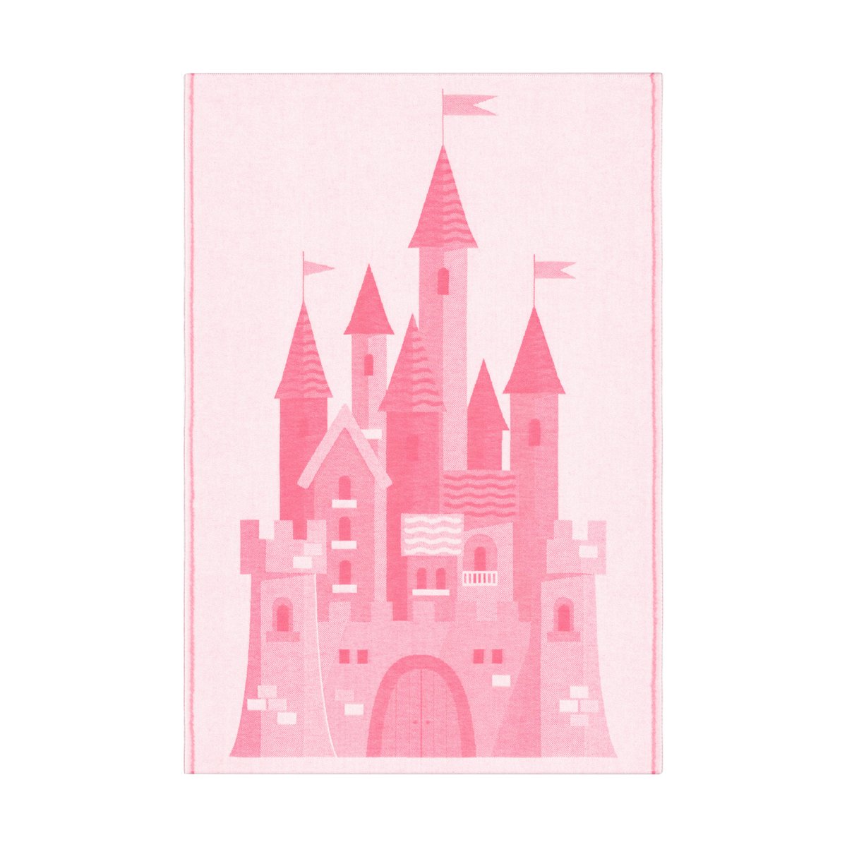 Ekelund Linneväveri Castle baby blanket 72x105 cm Pink