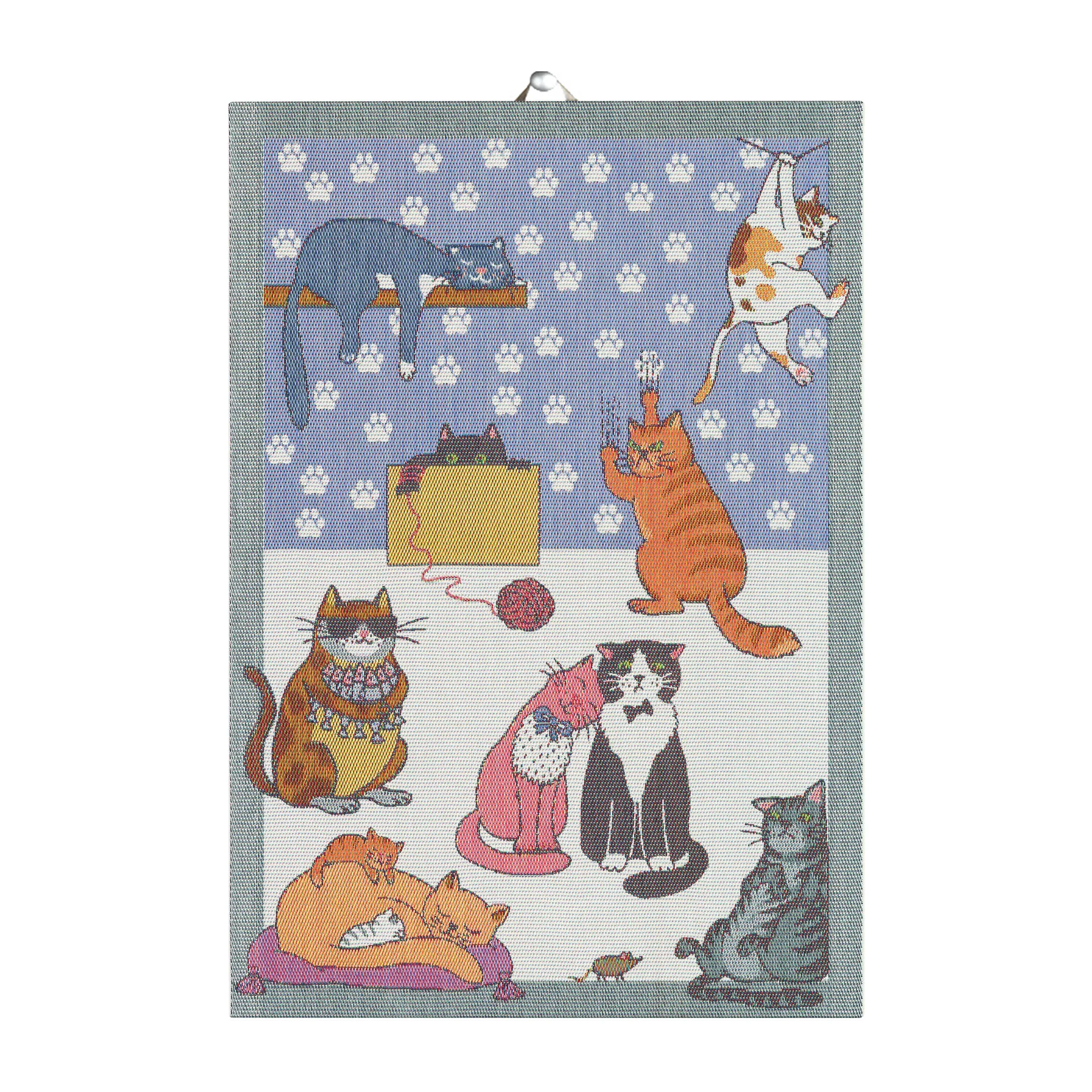Cats fun kitchen towel, 35x50 cm Ekelund Linneväveri