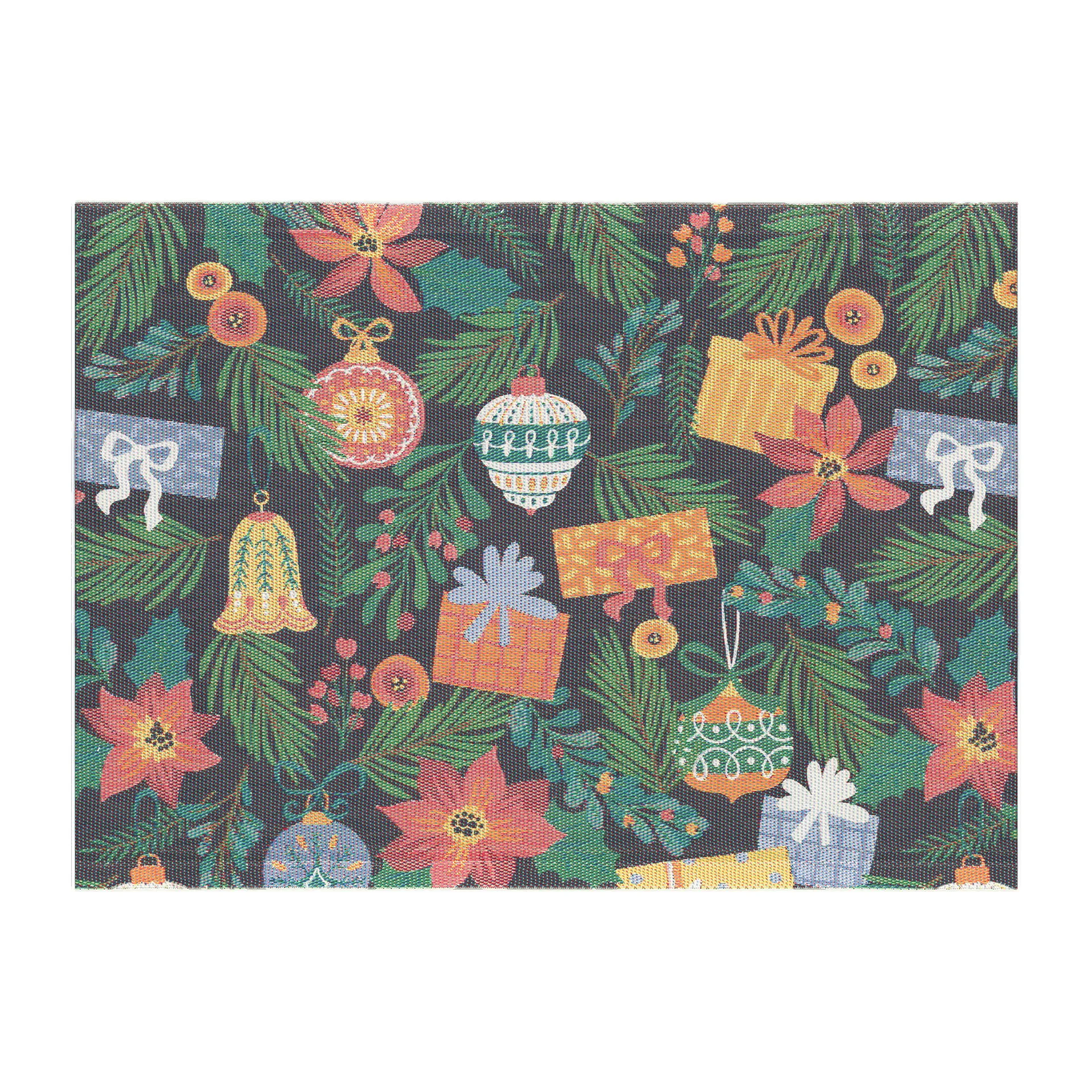 Christmas tree placemat 35x48 cm, Green Ekelund Linneväveri