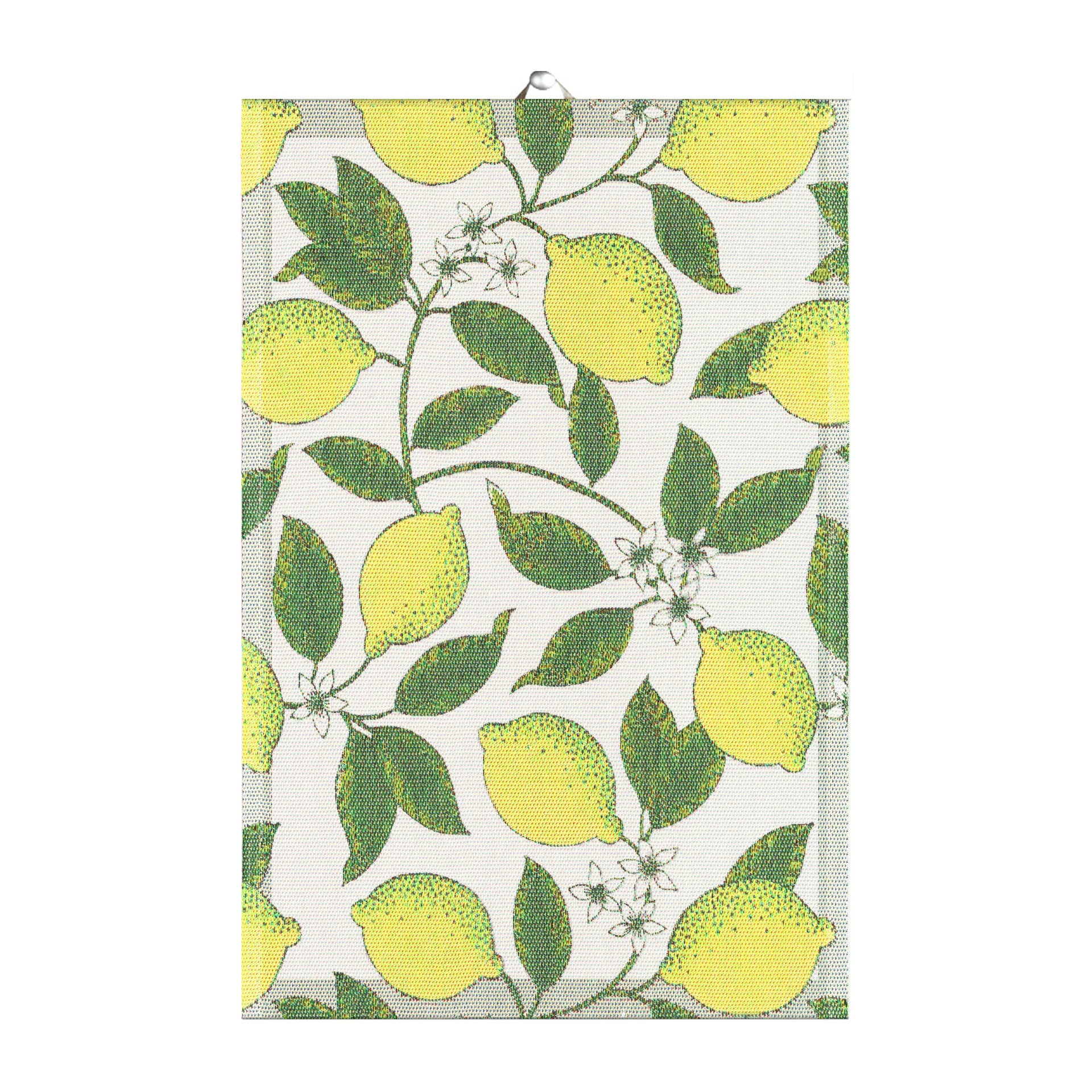 Citroner kitchen towel 40x60 cm, Yellow Ekelund Linneväveri