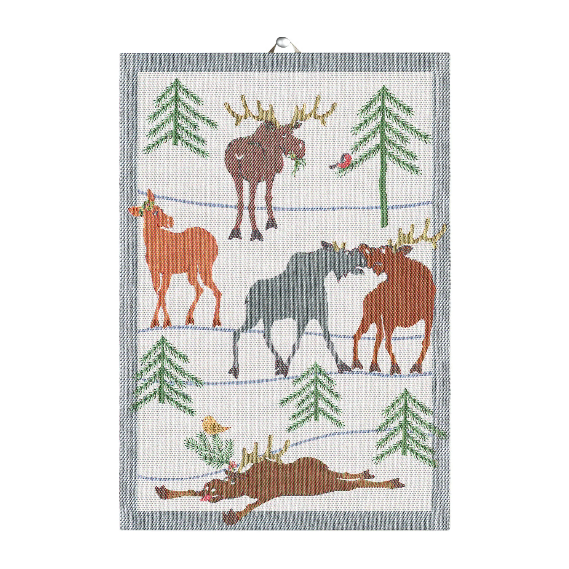 Clumsy moose kitchen towel, 35x50 cm Ekelund Linneväveri