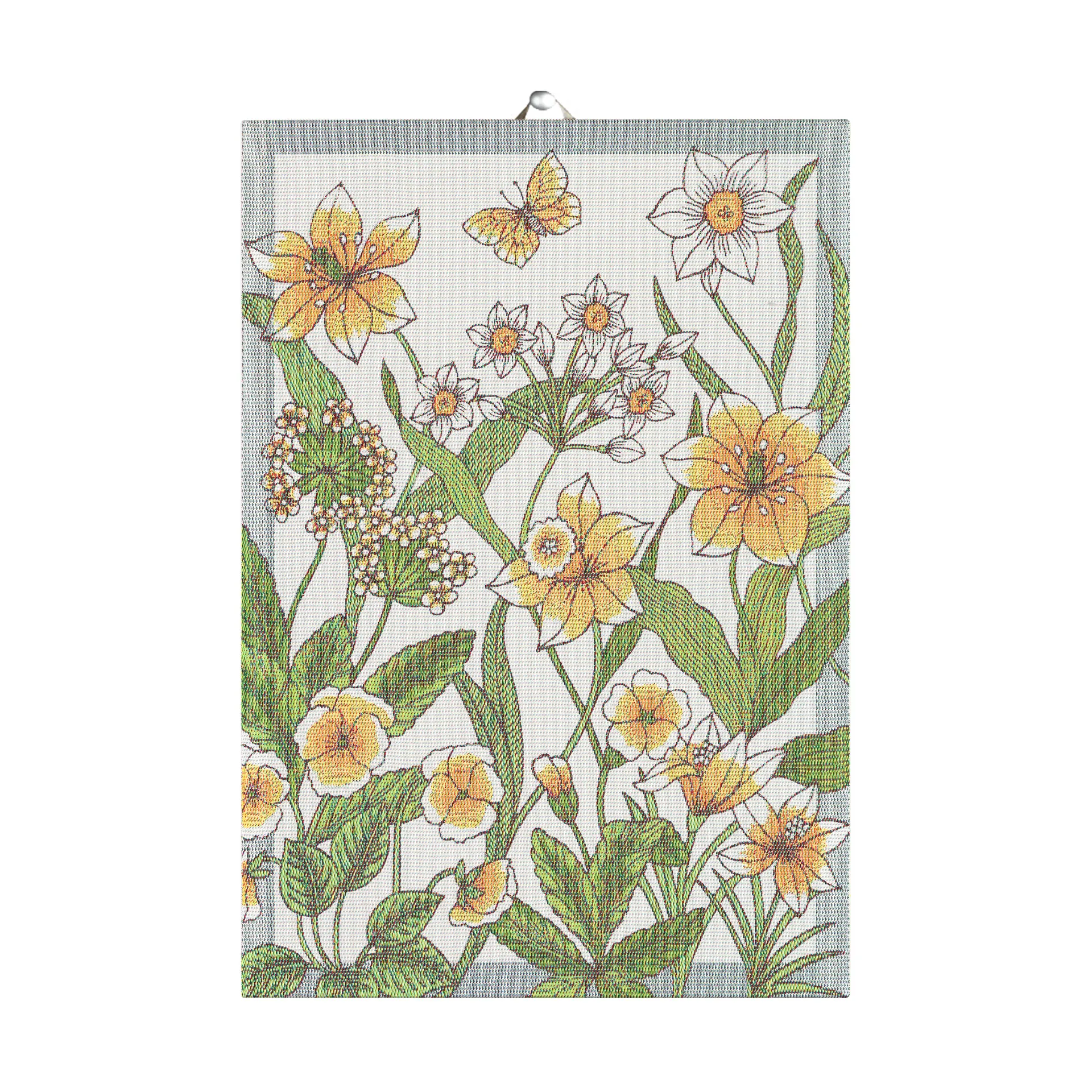 Daffodil kitchen towel 35x50 cm, Yellow Ekelund Linneväveri