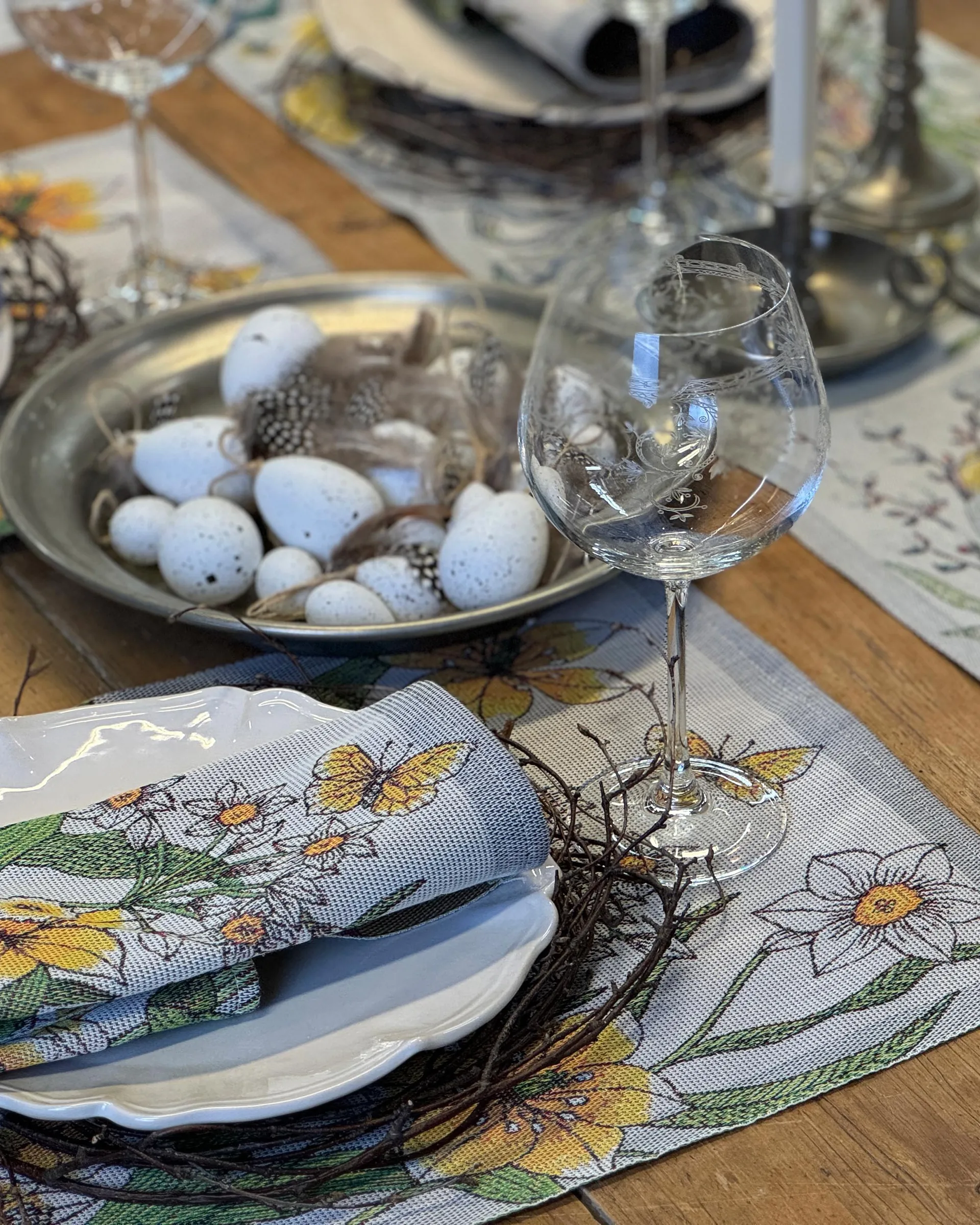 Daffodil kitchen towel 35x50 cm, Yellow Ekelund Linneväveri