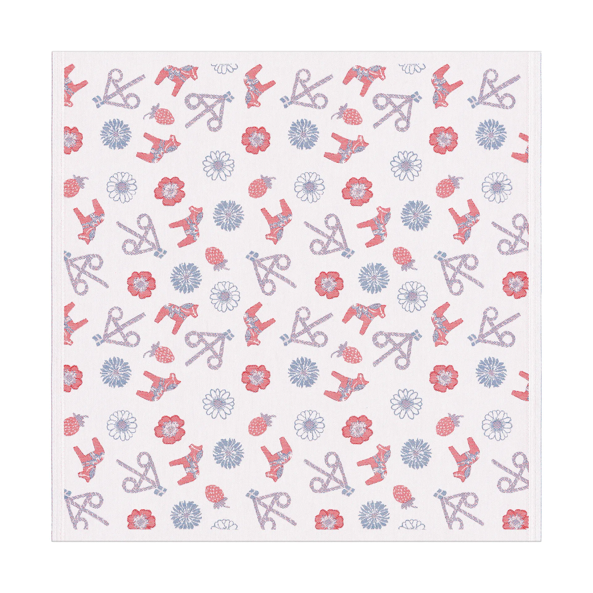 Dalasommar tablecloth 75x75 cm, Blue Ekelund Linneväveri