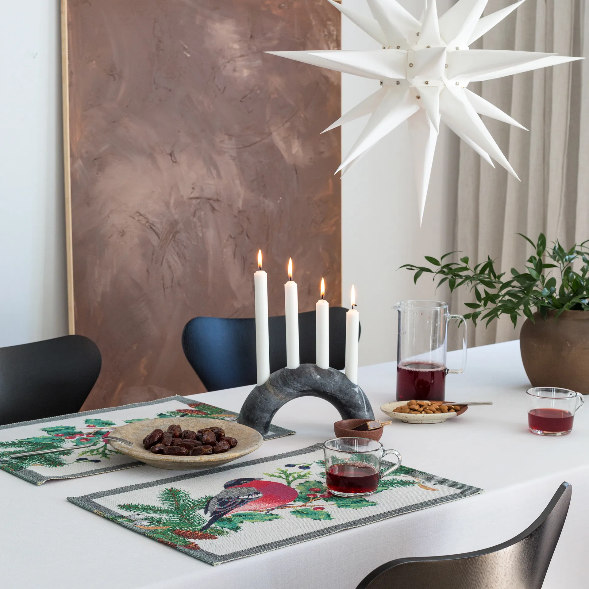 Domherre placemat 35x48 cm, multi Ekelund Linneväveri