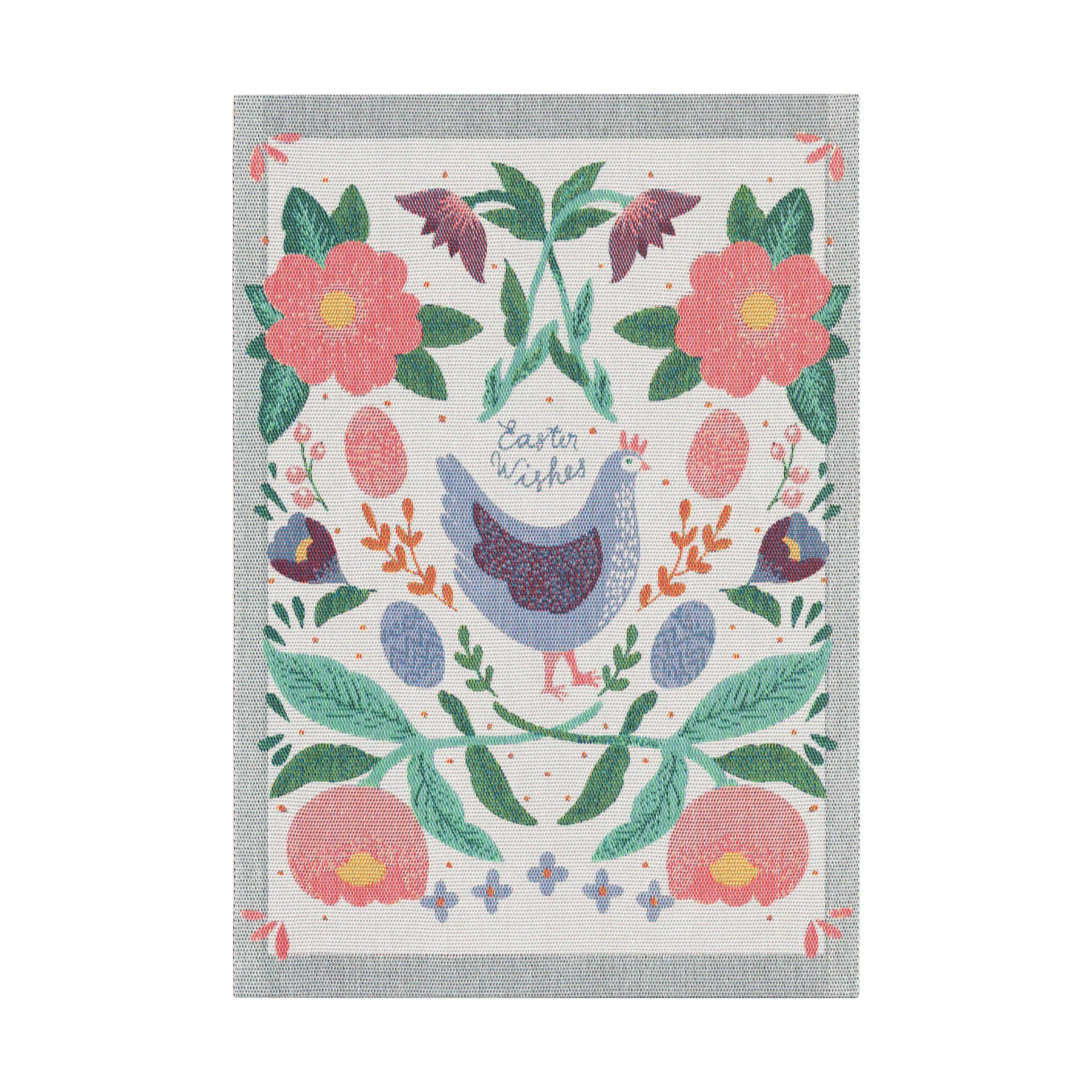 Easter chicken kitchen towel 35x50 cm, Multi Ekelund Linneväveri