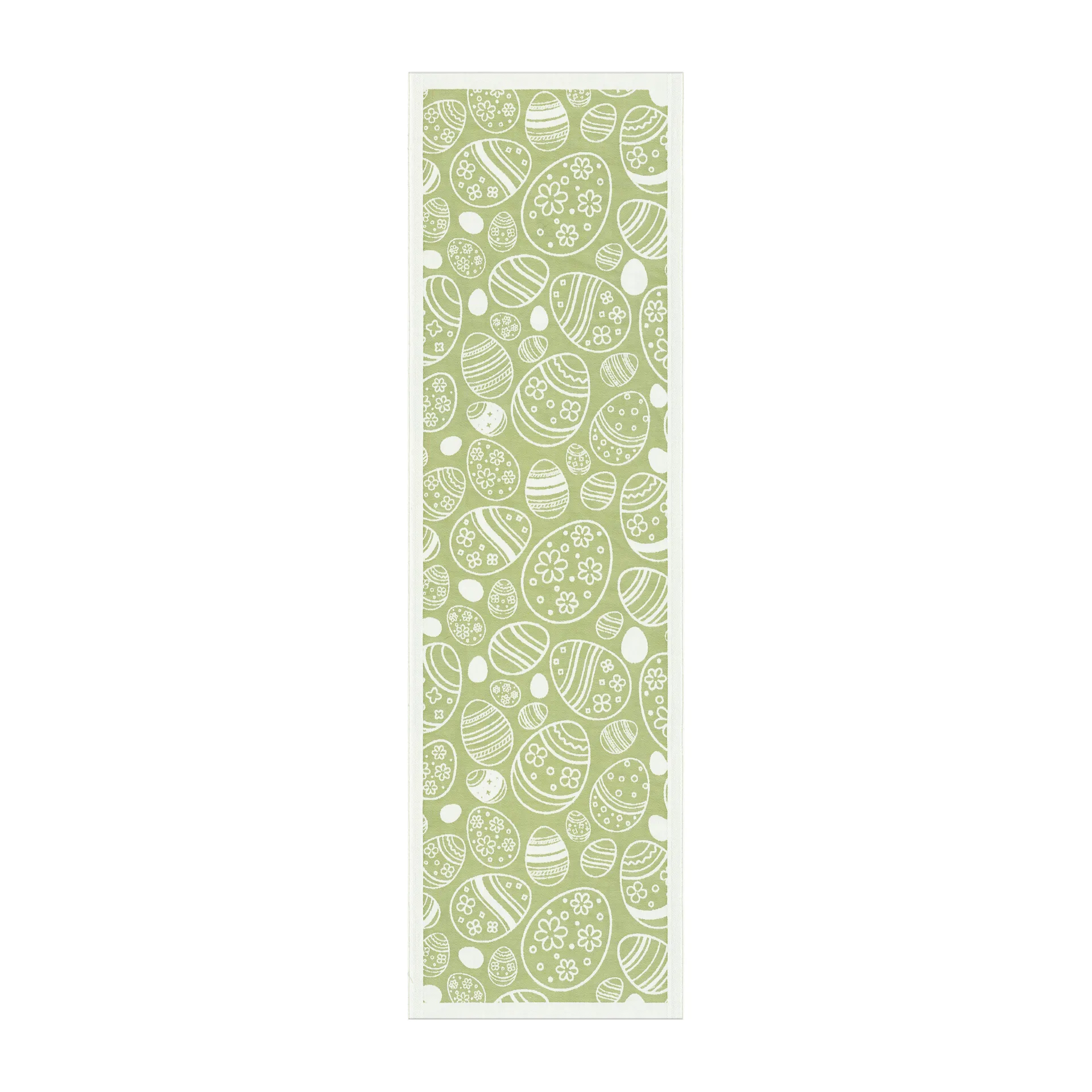 Easter Egg table runner 35x120 cm, Green Ekelund Linneväveri