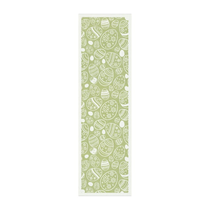 Easter Egg table runner 35x120 cm, Green Ekelund Linneväveri