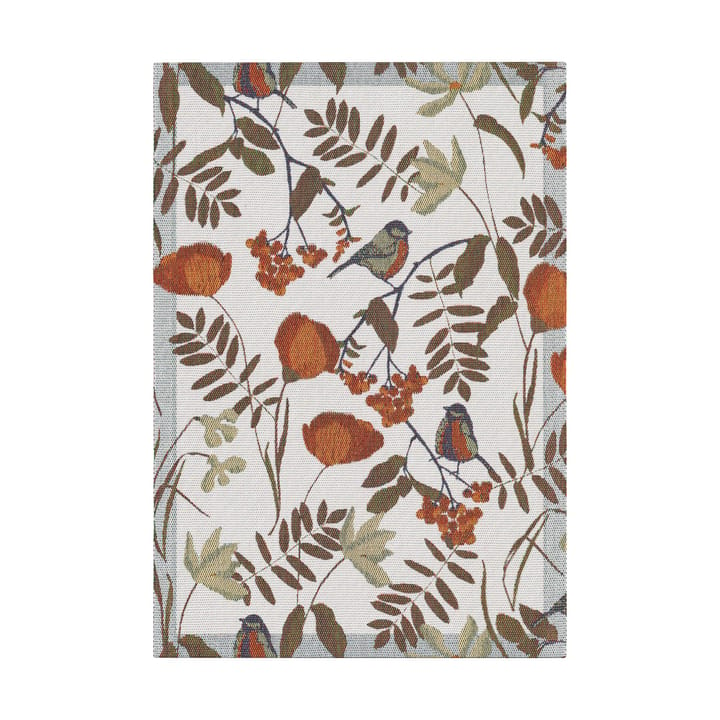 Fåglabäck kitchen towel 35x50 cm - Brown-orange - Ekelund Linneväveri