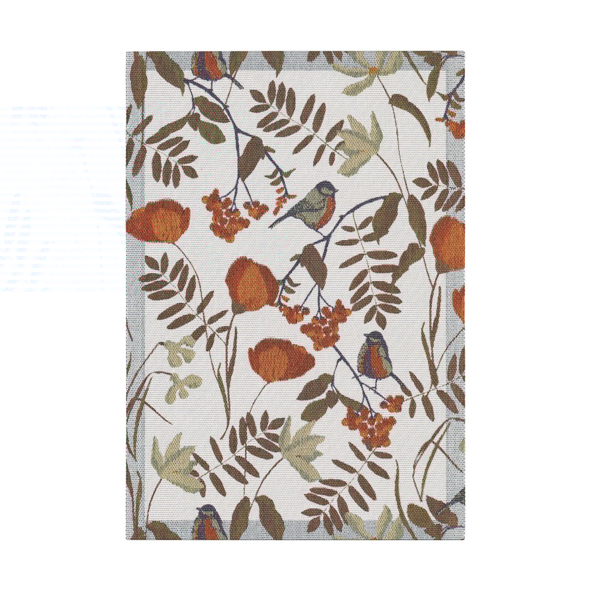 Ekelund Linneväveri Fåglabäck kitchen towel 35x50 cm Brown-orange