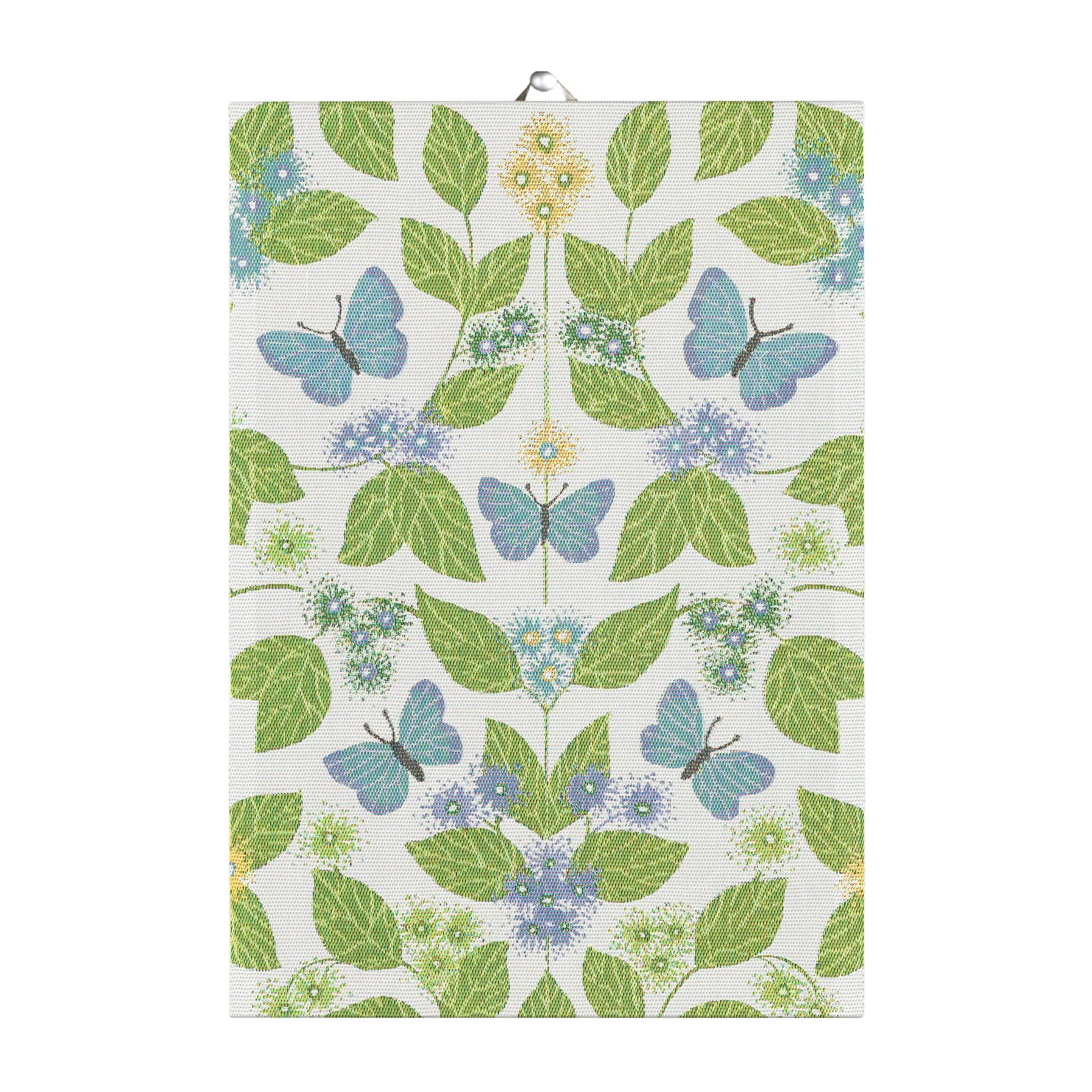 Fjärilsdröm kitchen towel 35x50 cm, Green Ekelund Linneväveri