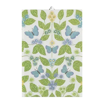 Fjärilsdröm kitchen towel 35x50 cm - Green - Ekelund Linneväveri