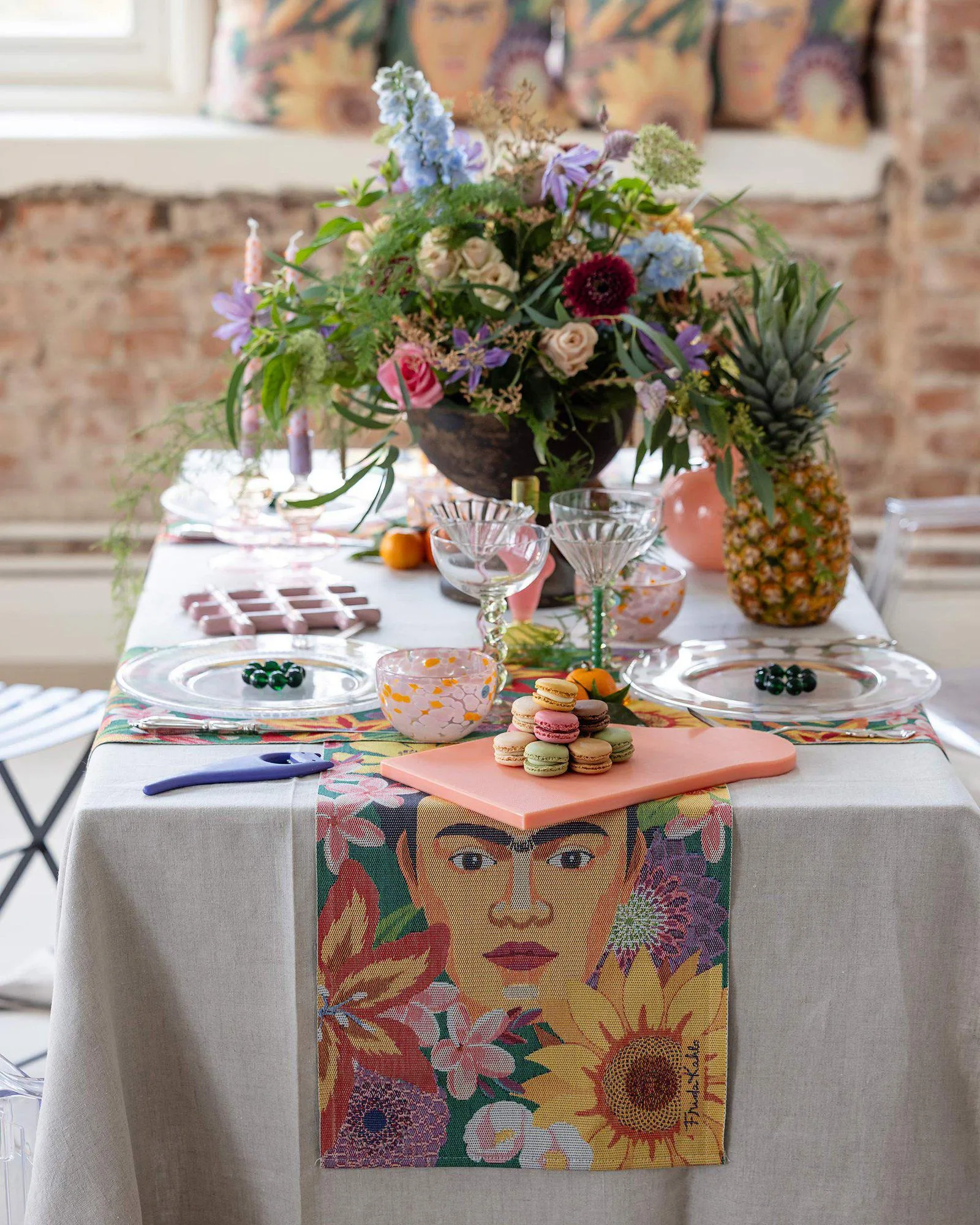 Flores kitchen towel 35x50 cm, Multi Ekelund Linneväveri