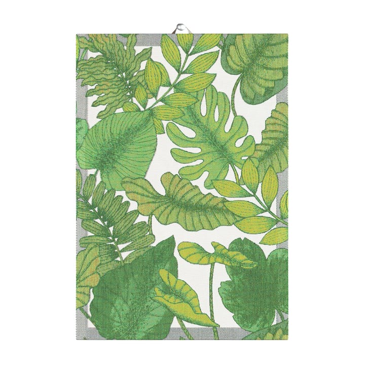 Foliage kitchen towel 35x50 cm - Green - Ekelund Linneväveri